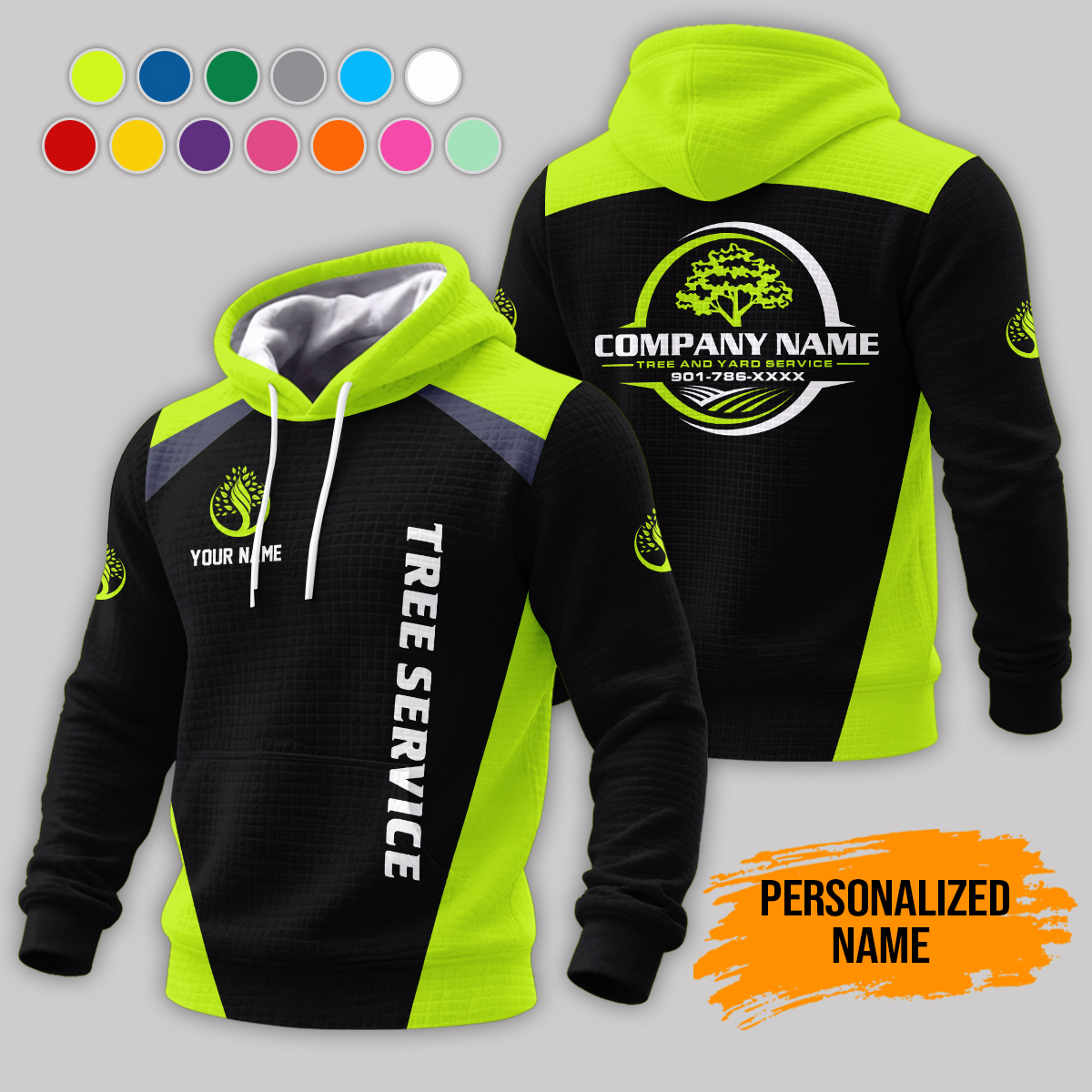 Custom Tree Service 3D Corn Kernels Jacket