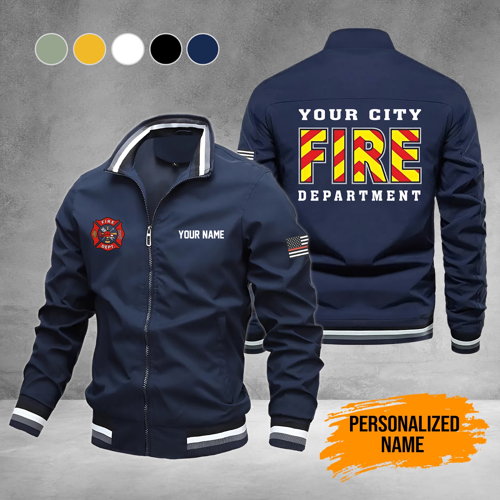 Custom Love Firefighter Casual Jacket