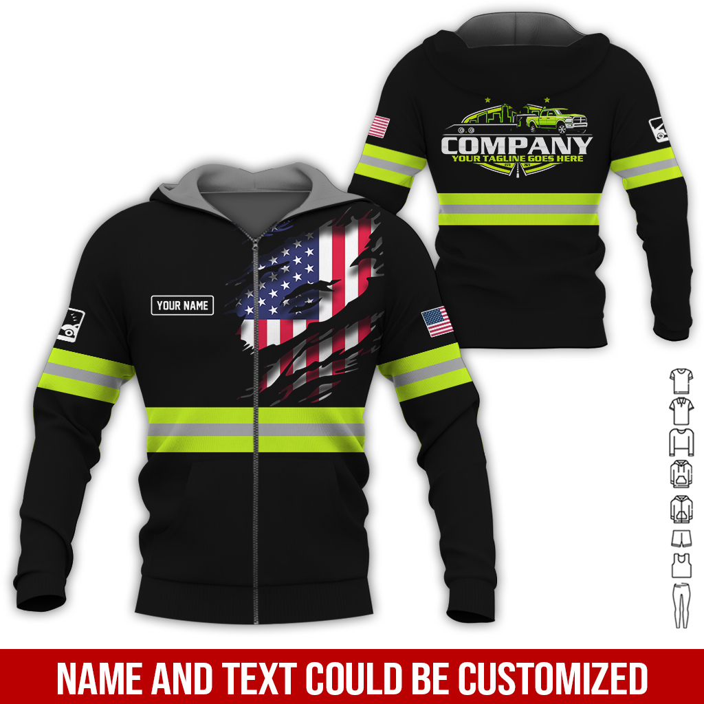5585019-personalized-name-love-tow-truck-all-over-printed-clothes-ct351-6.jpg Custom Love Tow Truck Hoodie - photo 6