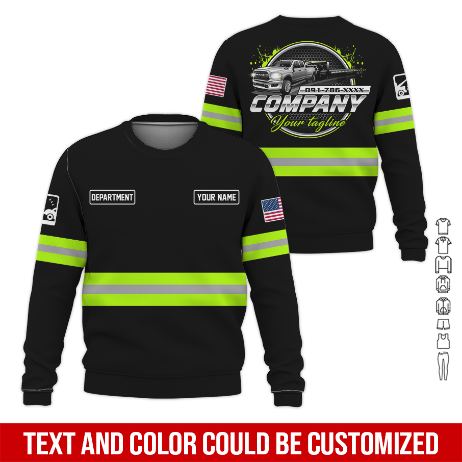 5588184-personalized-name-love-tow-truck-all-over-printed-clothes-rn806-4.jpg Custom Love Tow Truck Hoodie - photo 4