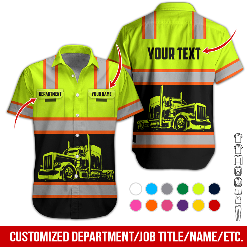 Custom Name and Color Truck Driver Uniform Hoodie - photo 3
