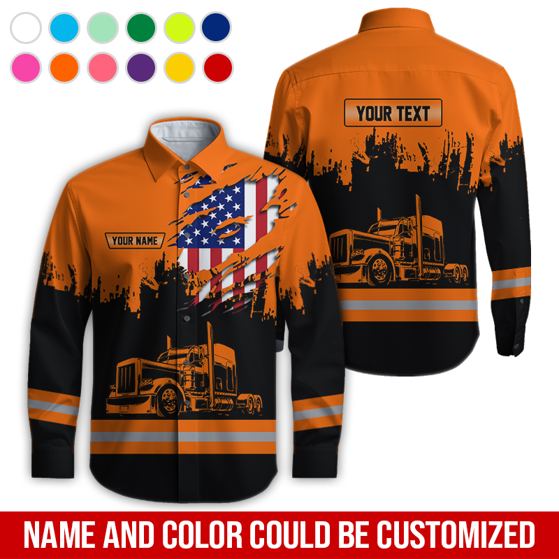 Custom Flag Semi Truck Uniform Hoodie - photo 179