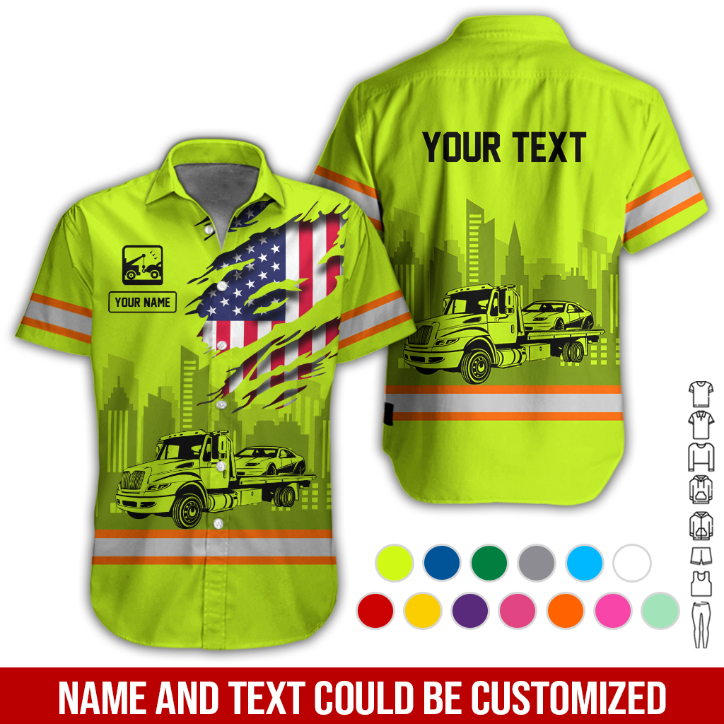 Custom Name and Color Love Tow Truck Hoodie - photo 3