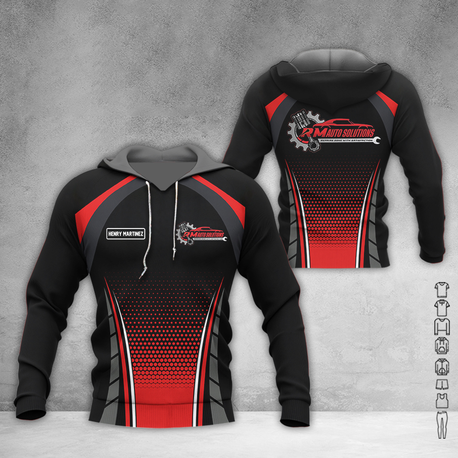 Custom Text Mechanic 3D Hoodie - photo 5