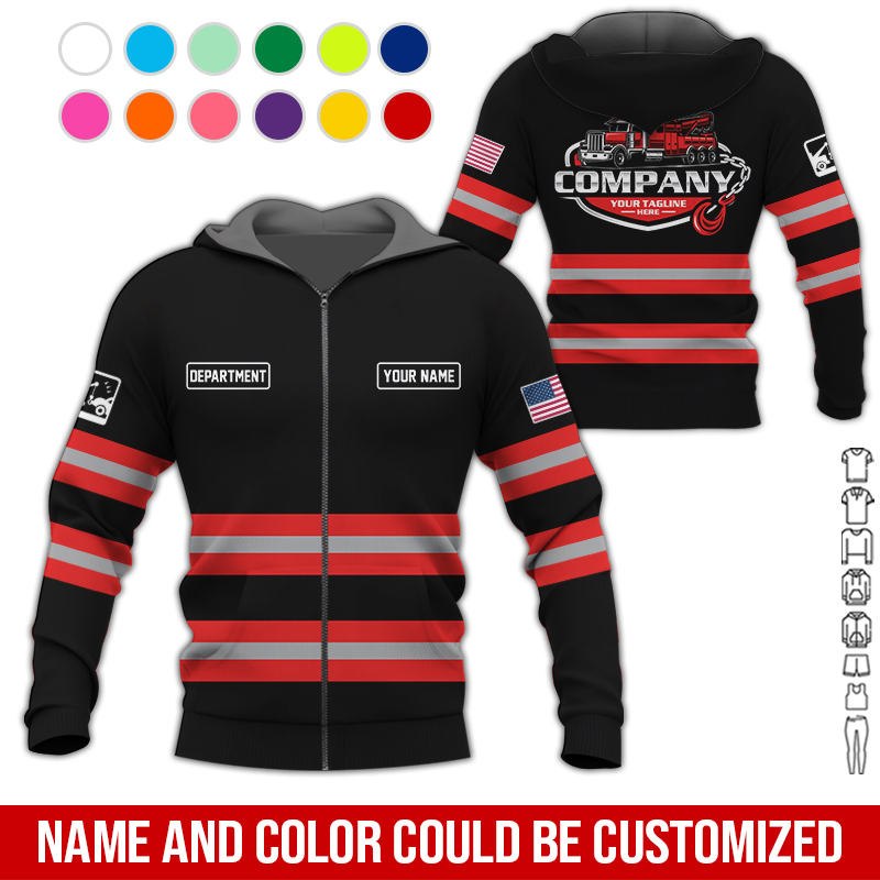 5611329-personalized-name-tow-truck-3d-all-over-printed-clothes-au611-19.jpg Custom Tow Truck 3D Hoodie - photo 19