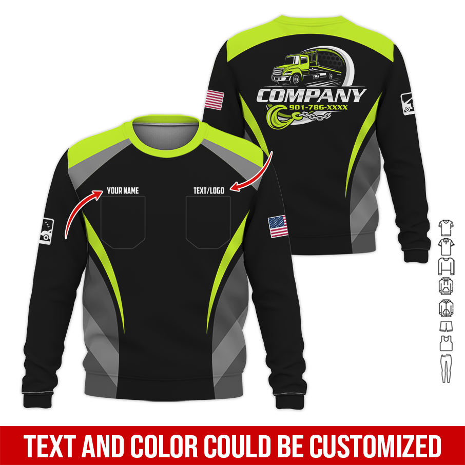 5612342-personalized-name-love-tow-truck-all-over-printed-clothes-rn825-4.jpg Custom Love Tow Truck Hoodie - photo 4