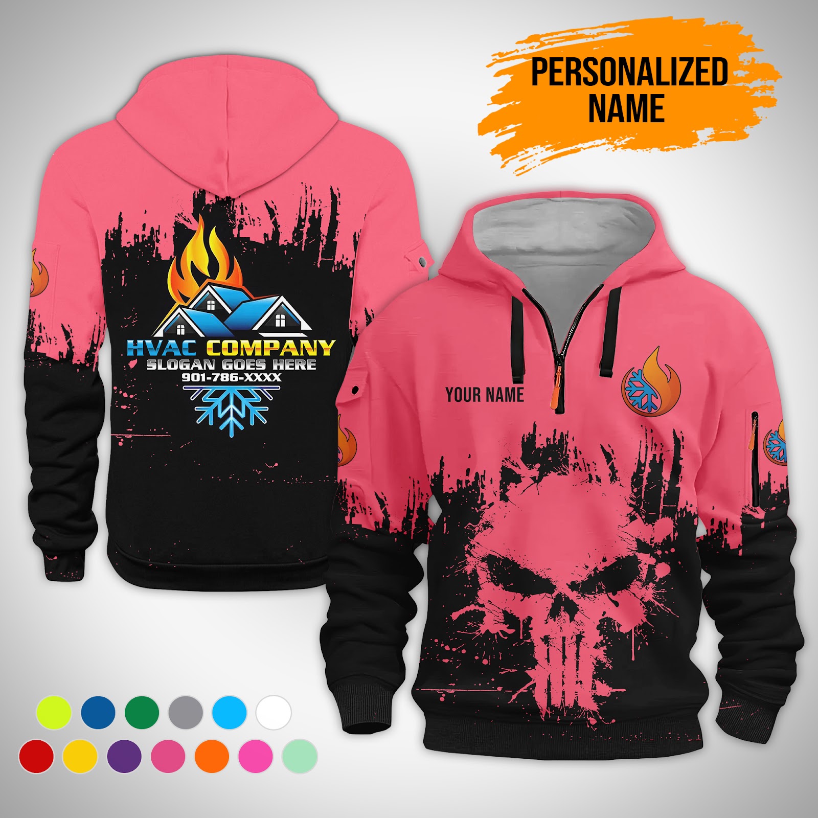 5620576-personalized-name-hvac-3d-quarter-zip-hoodie-ct390-11.jpg Custom HVAC 3D Quarter Zip Hoodie - photo 11