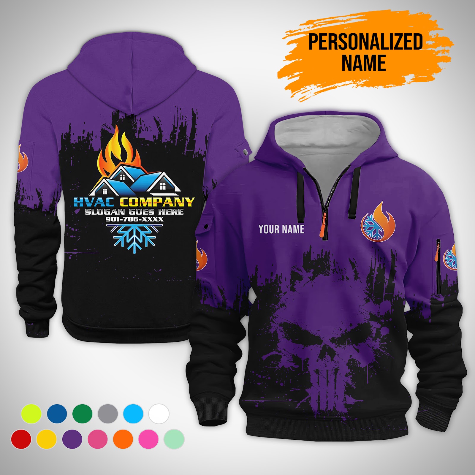 5620576-personalized-name-hvac-3d-quarter-zip-hoodie-ct390-13.jpg Custom HVAC 3D Quarter Zip Hoodie - photo 13