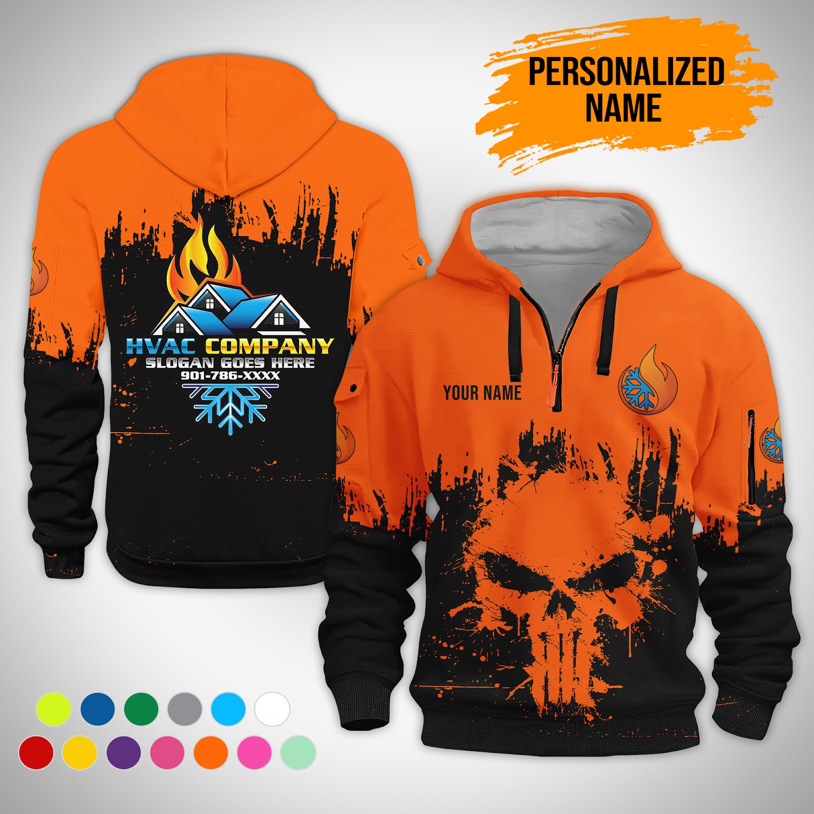 5620576-personalized-name-hvac-3d-quarter-zip-hoodie-ct390-6.jpg Custom HVAC 3D Quarter Zip Hoodie - photo 6