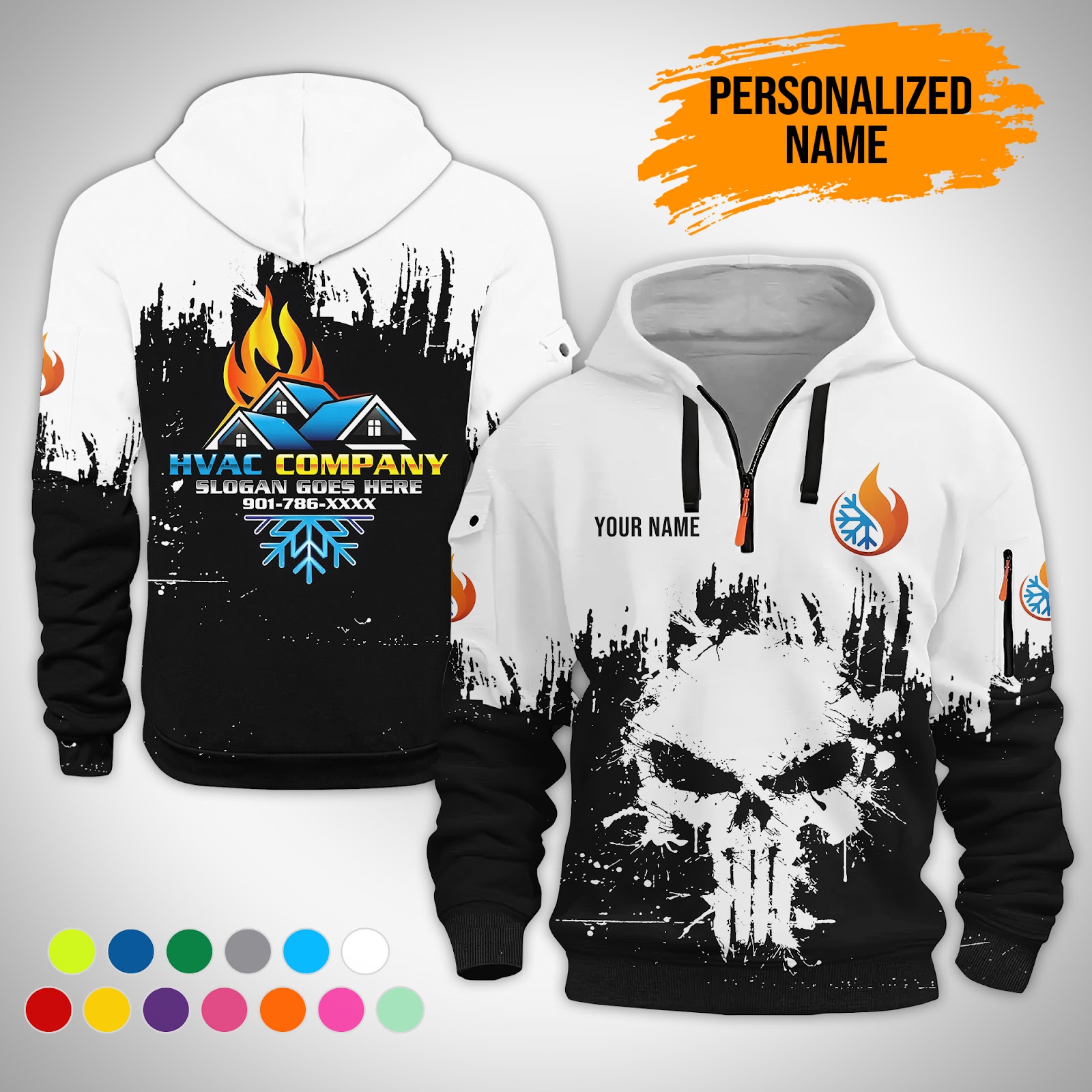 5620576-personalized-name-hvac-3d-quarter-zip-hoodie-ct390-8.jpg Custom HVAC 3D Quarter Zip Hoodie - photo 8