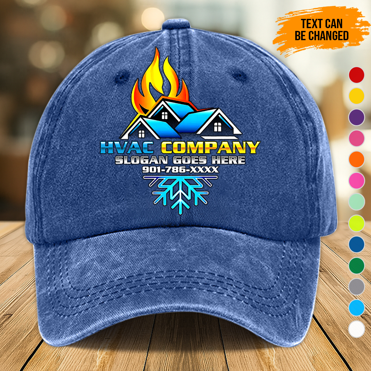 Custom HVAC 2D Printed Baseball Cap - photo 6
