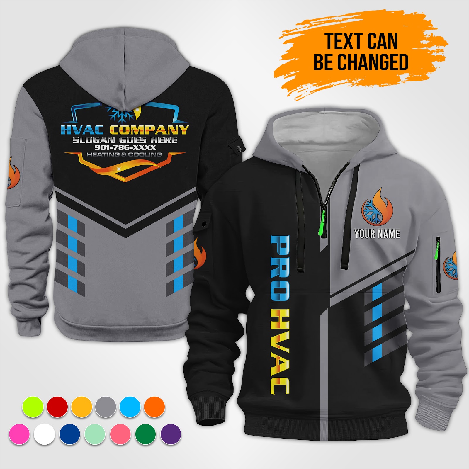 5651366-personalized-name-hvac-3d-quarter-zip-hoodie-rn864-4.jpg Custom HVAC 3D Quarter Zip Hoodie - photo 4