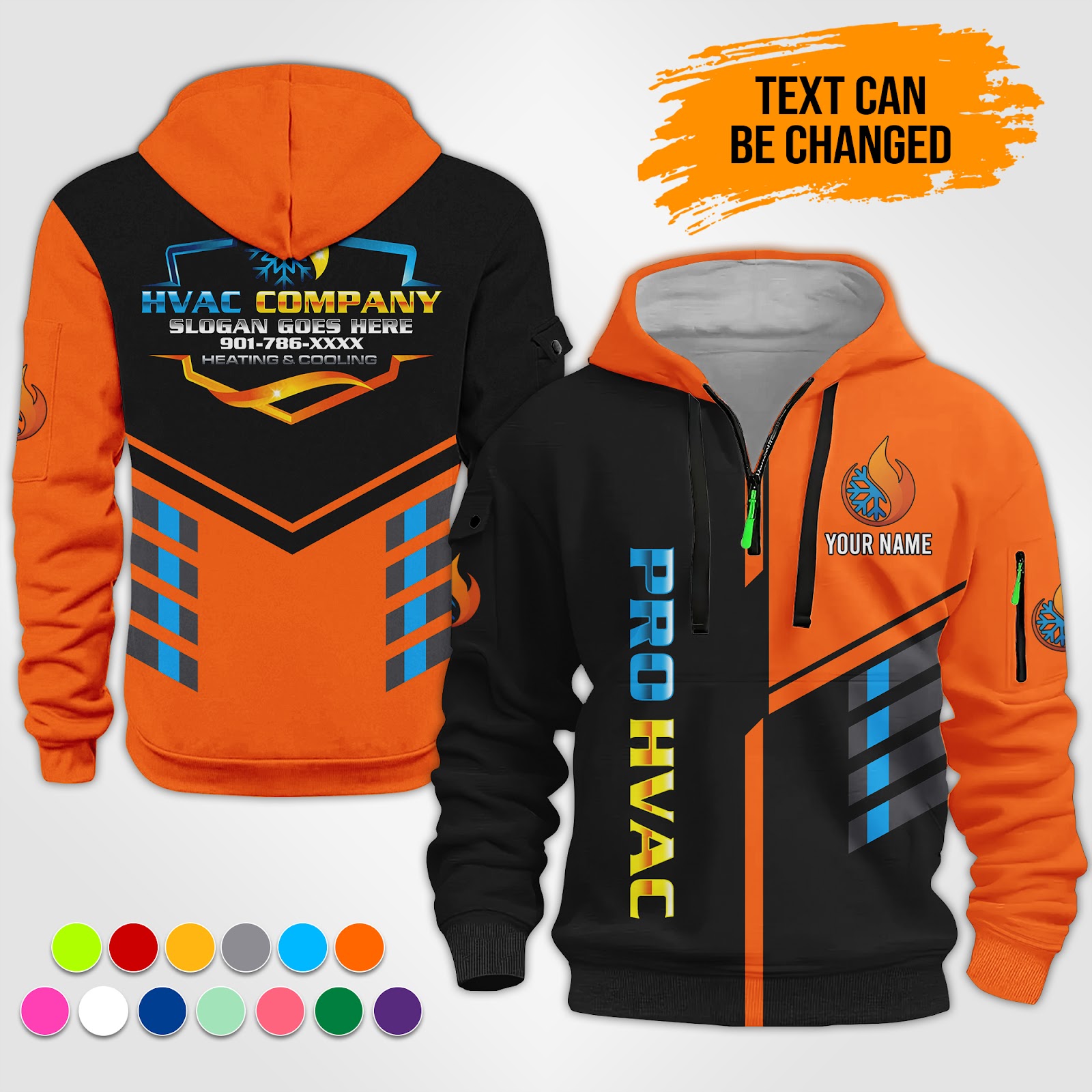 5651366-personalized-name-hvac-3d-quarter-zip-hoodie-rn864-6.jpg Custom HVAC 3D Quarter Zip Hoodie - photo 6