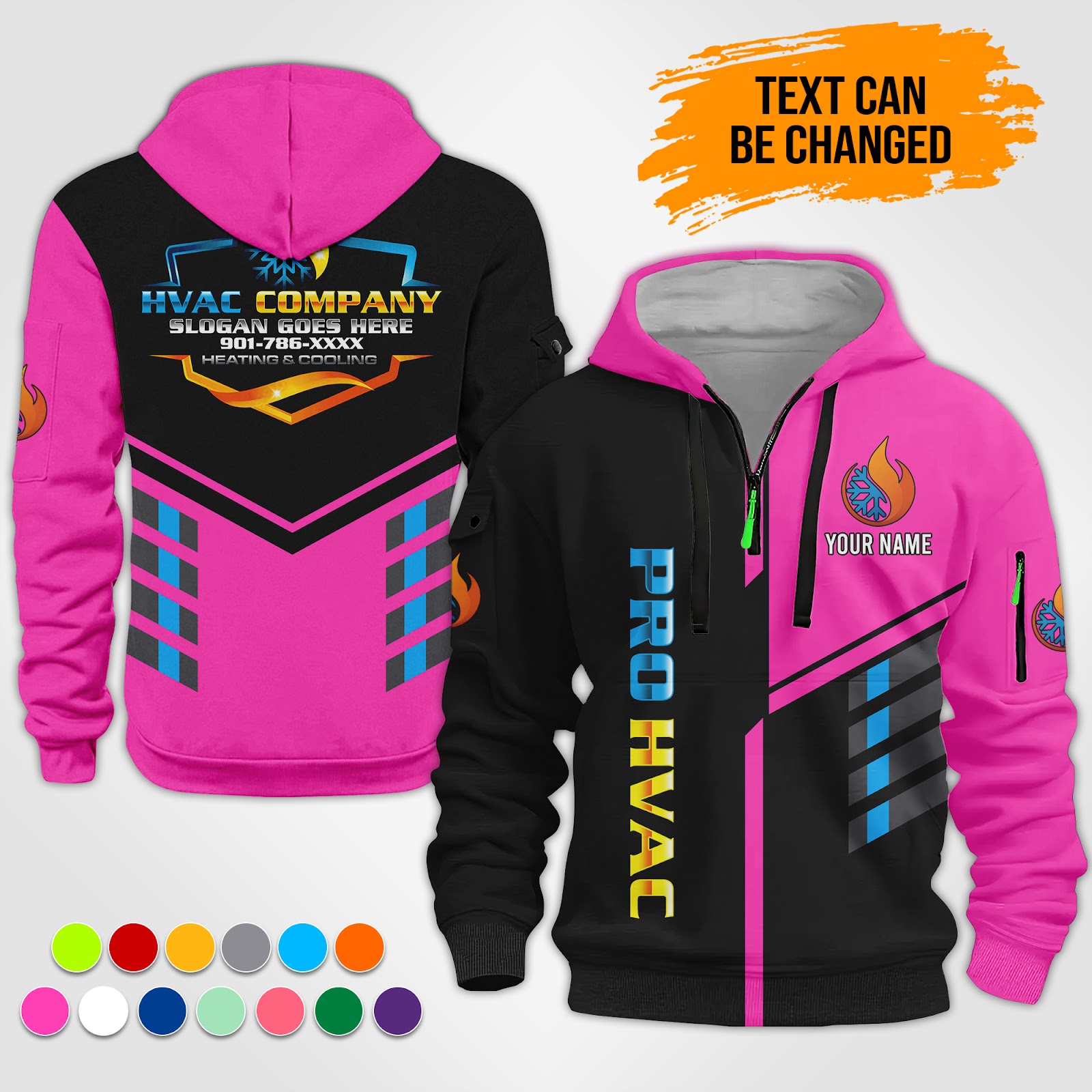 5651366-personalized-name-hvac-3d-quarter-zip-hoodie-rn864-7.jpg Custom HVAC 3D Quarter Zip Hoodie - photo 7