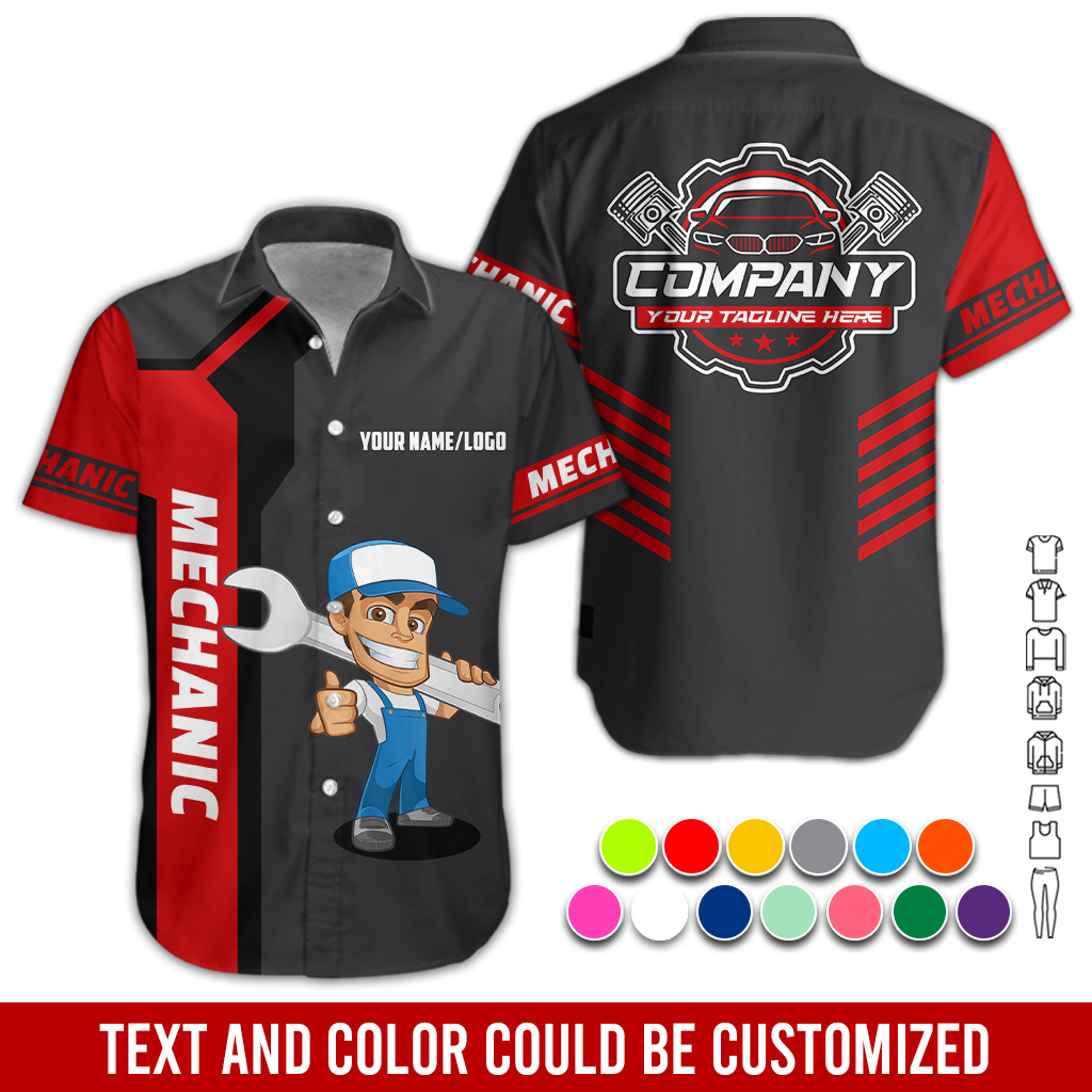 Custom Text Mechanic 3D Hoodie - photo 12