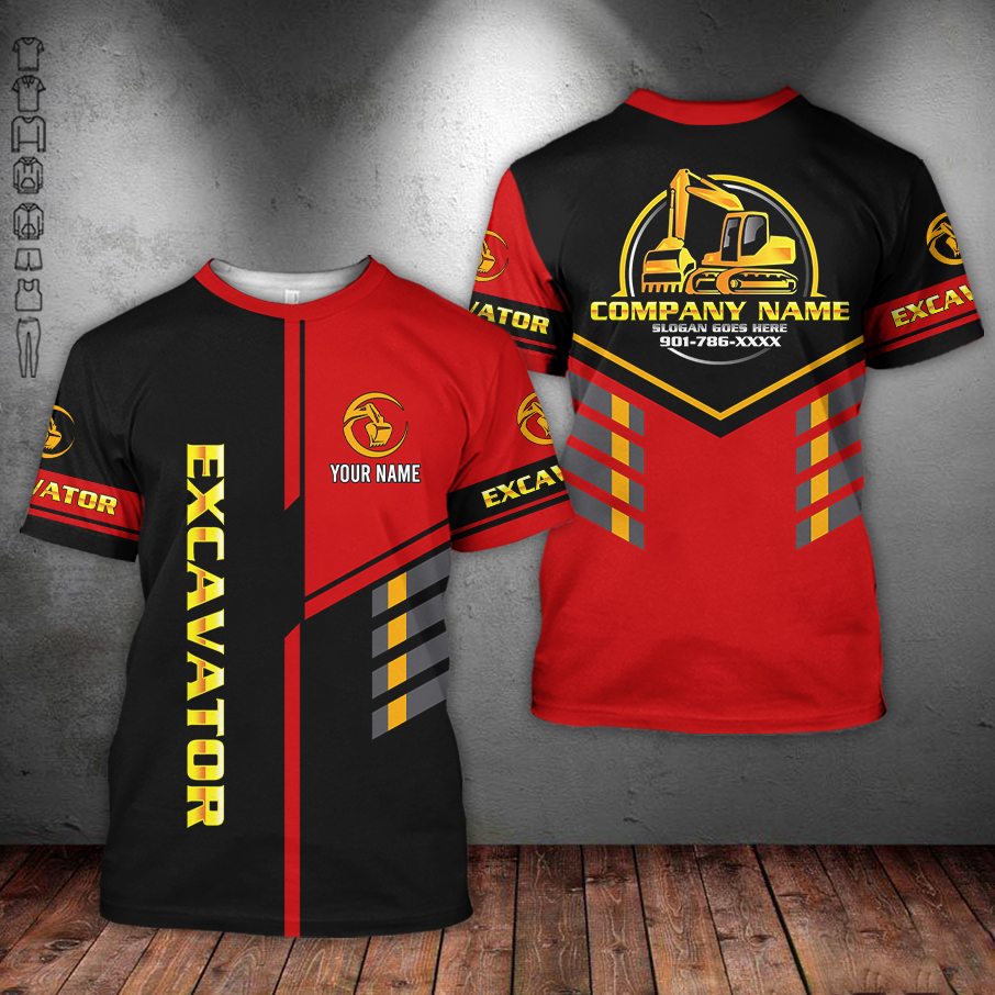 5694530-personalized-name-excavator-3d-all-over-printed-clothes-am372-10.jpg Custom Excavator 3D Hoodie - photo 10