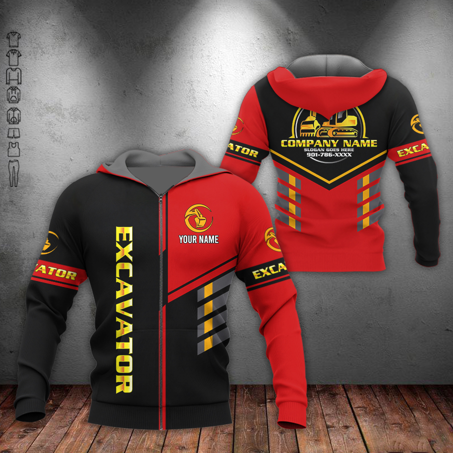 5694530-personalized-name-excavator-3d-all-over-printed-clothes-am372-15.jpg Custom Excavator 3D Hoodie - photo 15