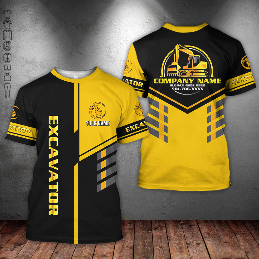 5694530-personalized-name-excavator-3d-all-over-printed-clothes-am372-19.jpg Custom Excavator 3D Hoodie - photo 19