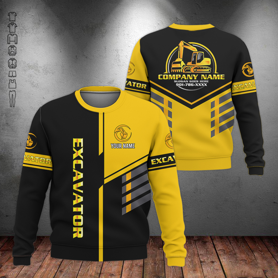 5694530-personalized-name-excavator-3d-all-over-printed-clothes-am372-22.jpg Custom Excavator 3D Hoodie - photo 22