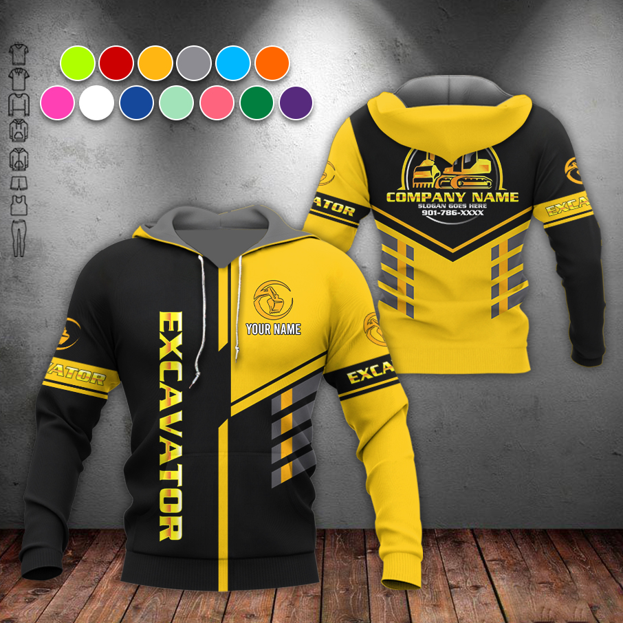 5694530-personalized-name-excavator-3d-all-over-printed-clothes-am372-23.jpg Custom Excavator 3D Hoodie - photo 23