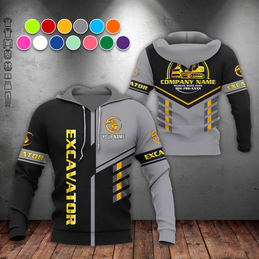 5694530-personalized-name-excavator-3d-all-over-printed-clothes-am372-32.jpg Custom Excavator 3D Hoodie - photo 32