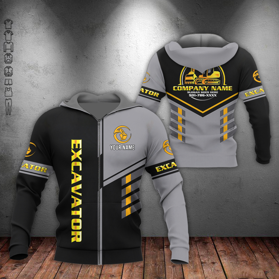 5694530-personalized-name-excavator-3d-all-over-printed-clothes-am372-33.jpg Custom Excavator 3D Hoodie - photo 33