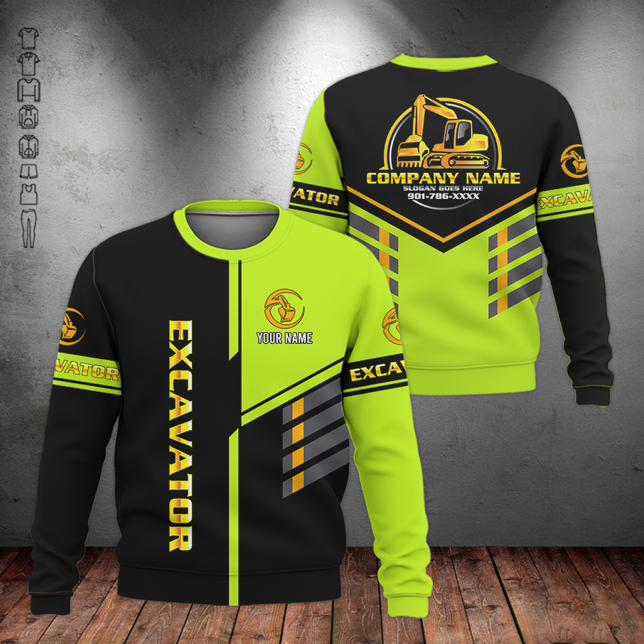 5694530-personalized-name-excavator-3d-all-over-printed-clothes-am372-4.jpg Custom Excavator 3D Hoodie - photo 4
