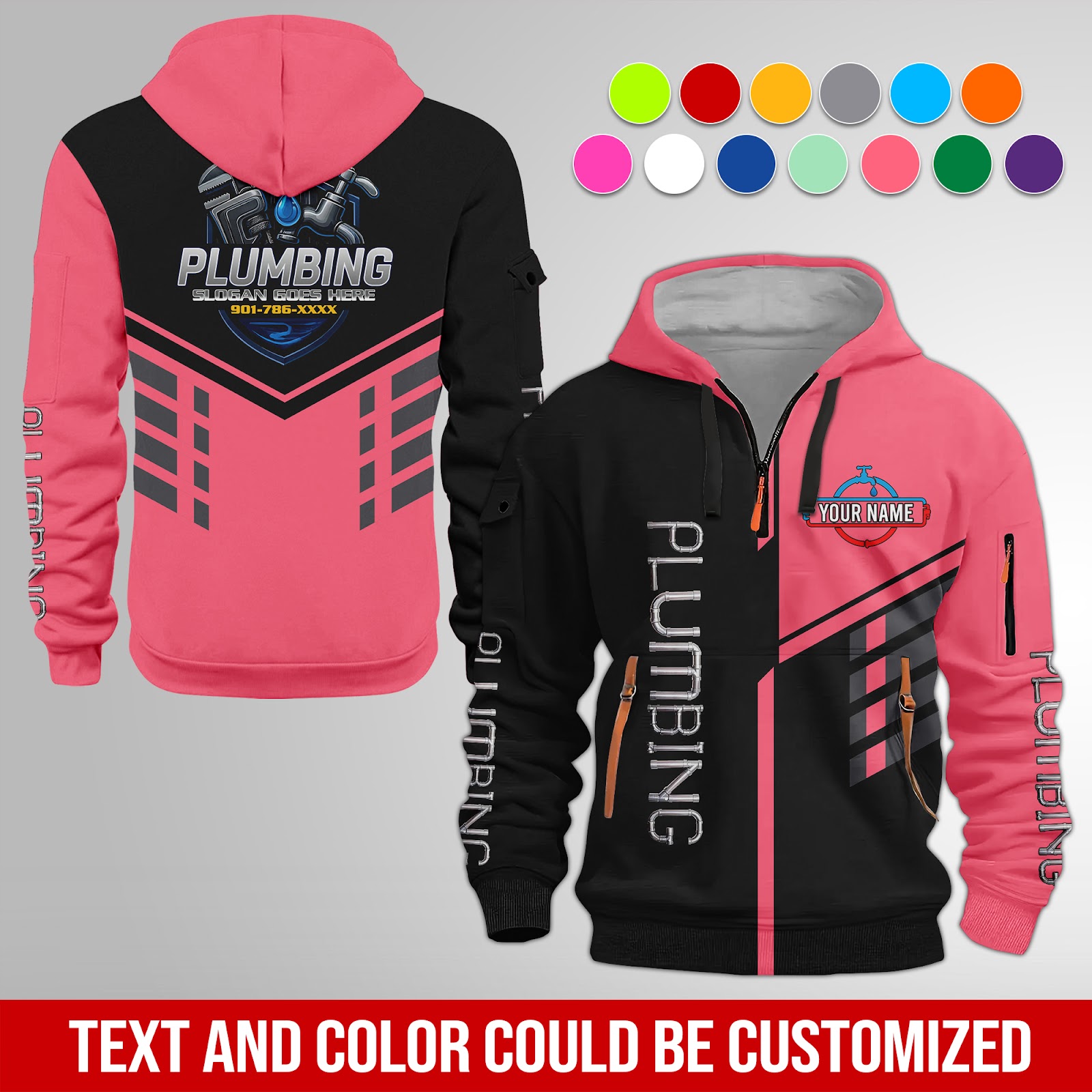 5750192-personalized-name-plumbing-3d-quarter-zip-hoodie-am407-11.jpg Personalized Plumbing 3D Quarter Zip Hoodie - photo 11