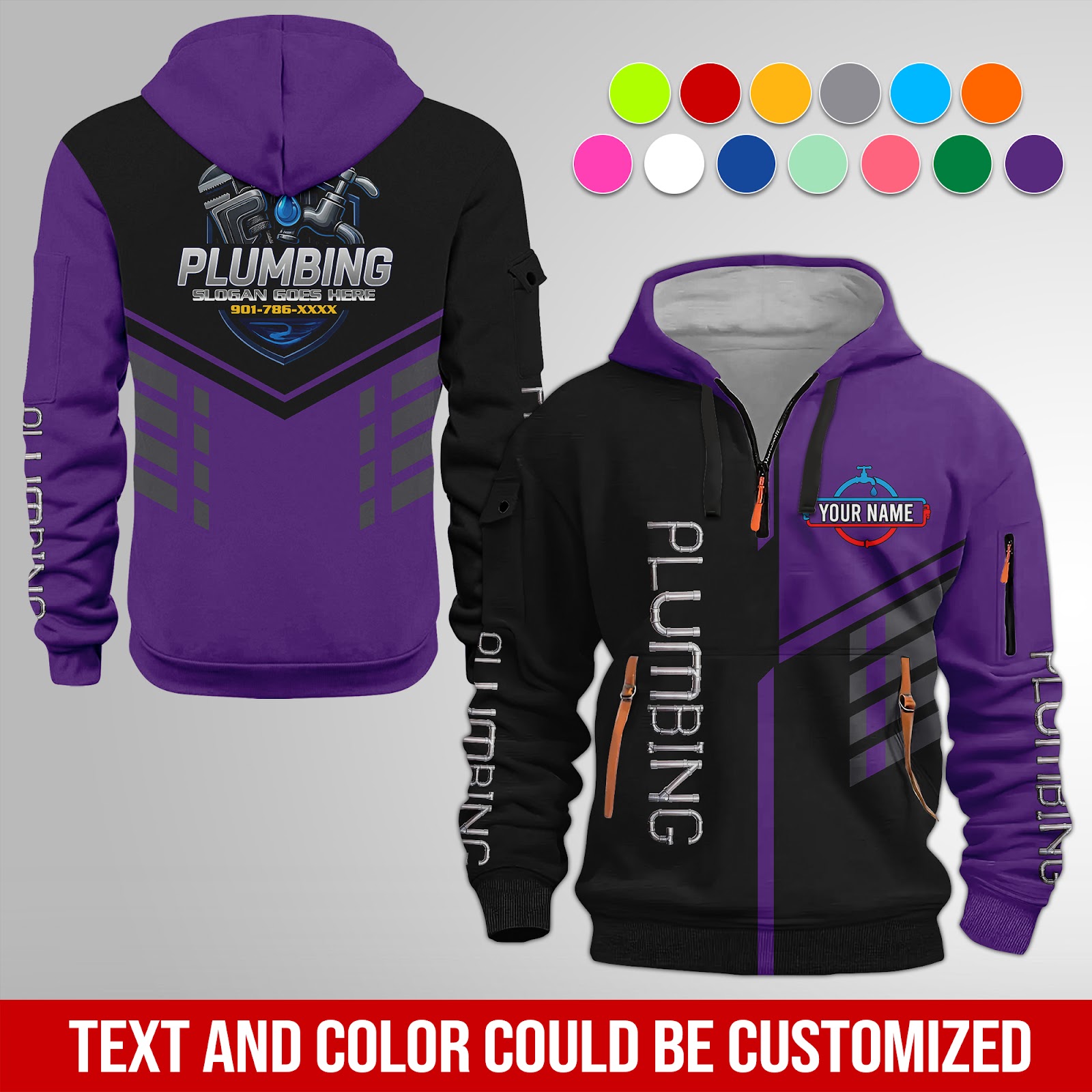 5750192-personalized-name-plumbing-3d-quarter-zip-hoodie-am407-13.jpg Personalized Plumbing 3D Quarter Zip Hoodie - photo 13