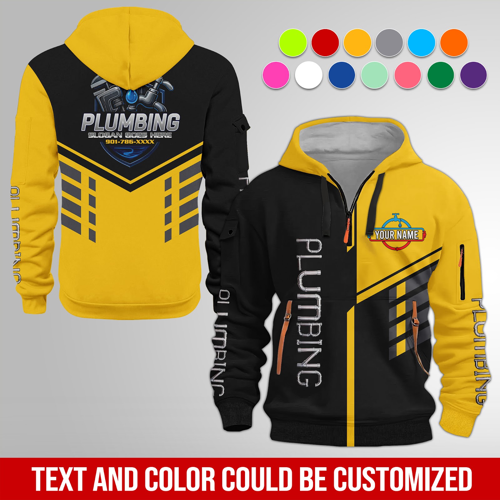 5750192-personalized-name-plumbing-3d-quarter-zip-hoodie-am407-3.jpg Personalized Plumbing 3D Quarter Zip Hoodie - photo 3