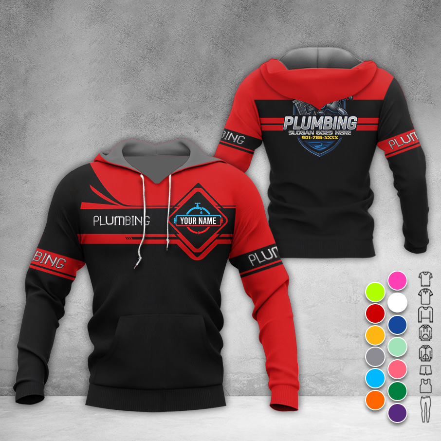 5750925-personalized-name-plumbing-3d-all-over-printed-clothes-am408-14.jpg Custom Plumbing 3D Hoodie - photo 14