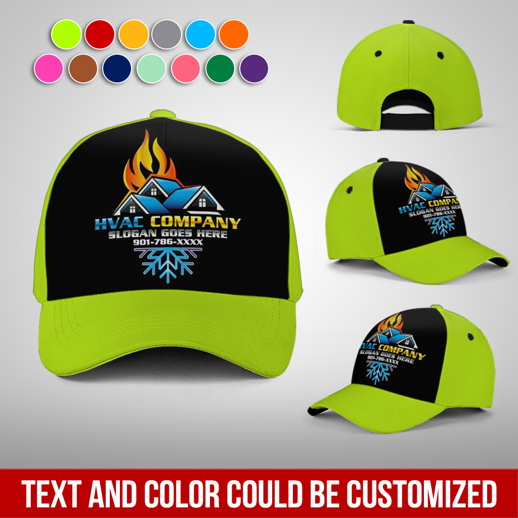 Custom HVAC 3D All Over Printed Cap