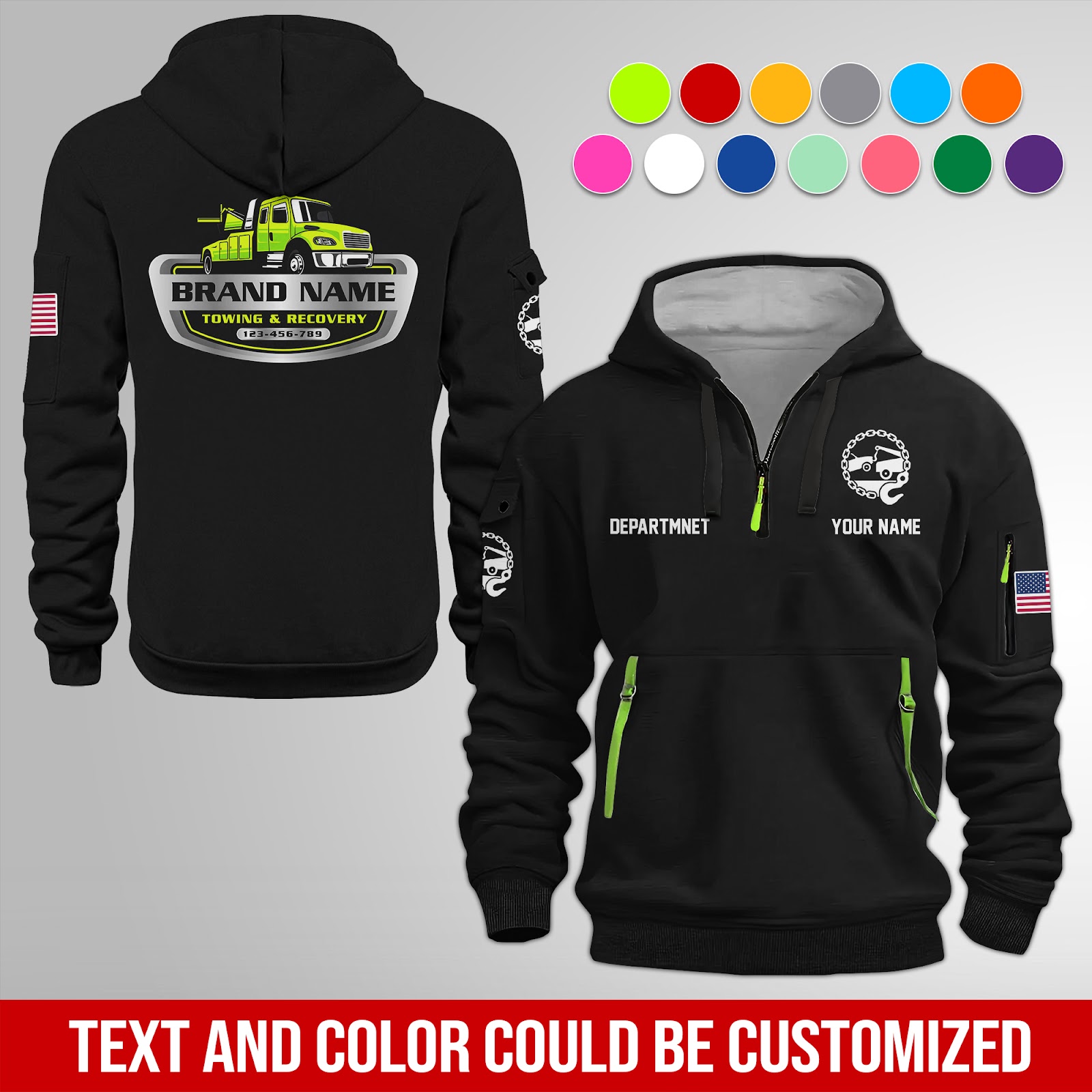 Custom Towing and Recovery 3D Hoodie - photo 8