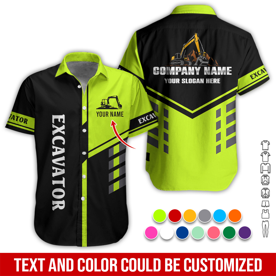 Custom Name and Color Love Excavator Hoodie - photo 3