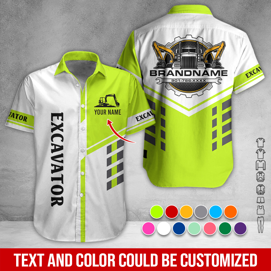 Custom Name and Color Love Excavator Hoodie - photo 3
