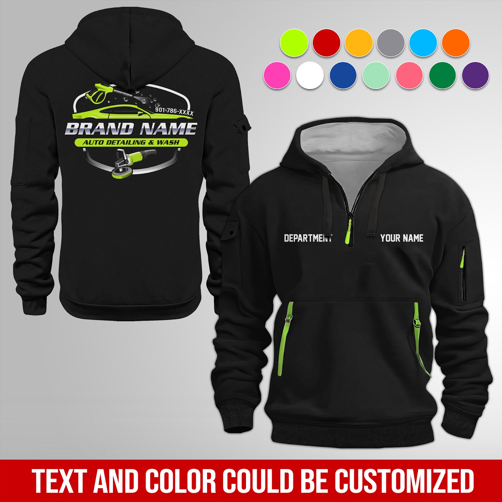 Custom Auto Detailing 3D Hoodie