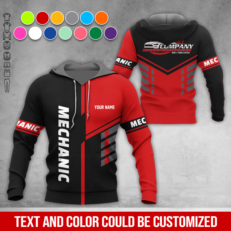 5815964-customized-text-mechanic-3d-all-over-printed-clothes-am469-14.jpg Custom Text Mechanic 3D Hoodie - photo 14