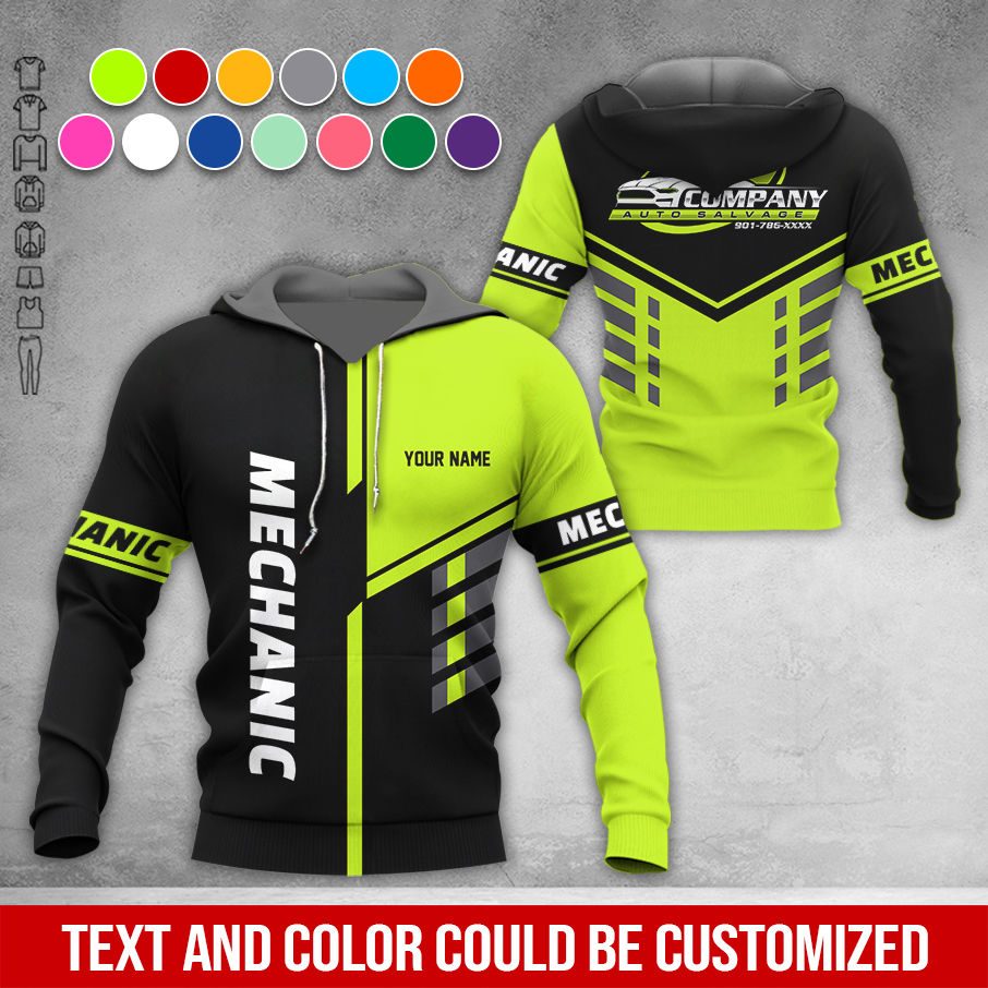 5815964-customized-text-mechanic-3d-all-over-printed-clothes-am469-5.jpg Custom Text Mechanic 3D Hoodie - photo 5
