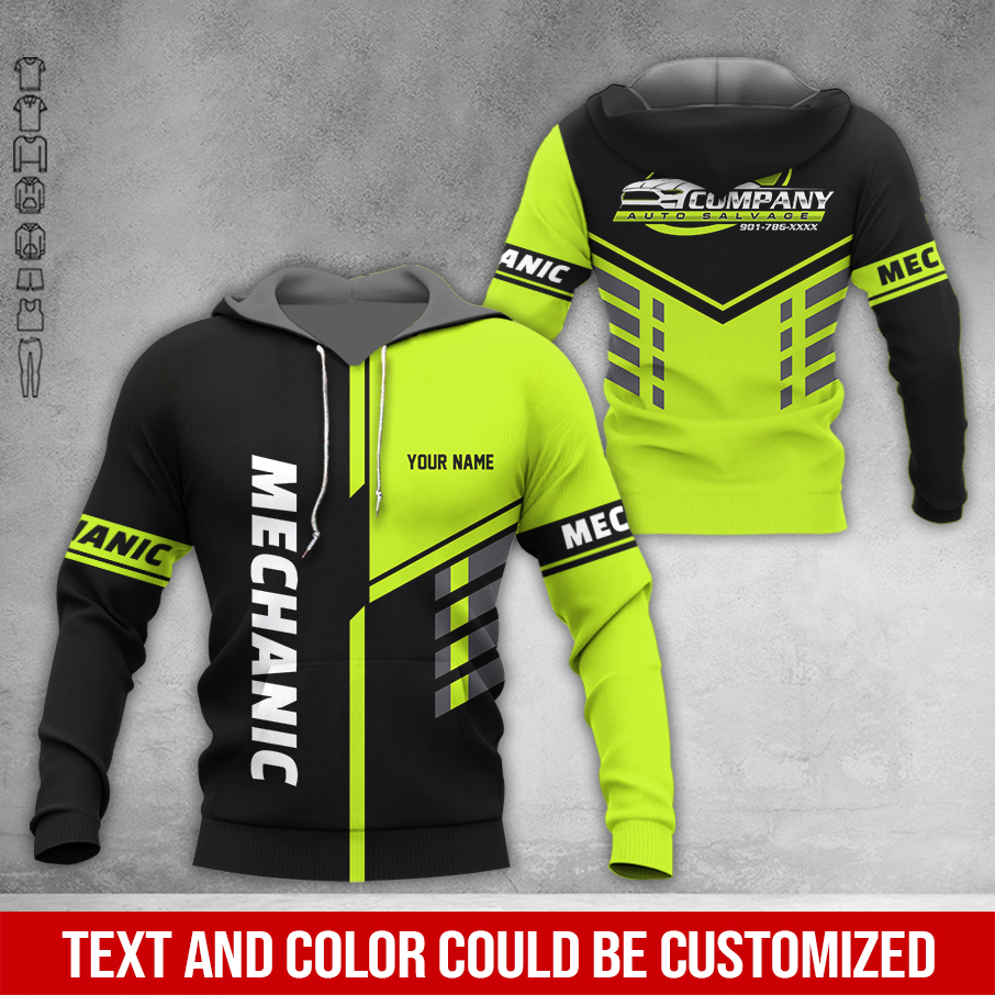 5815964-customized-text-mechanic-3d-all-over-printed-clothes-am469-6.jpg Custom Text Mechanic 3D Hoodie - photo 6