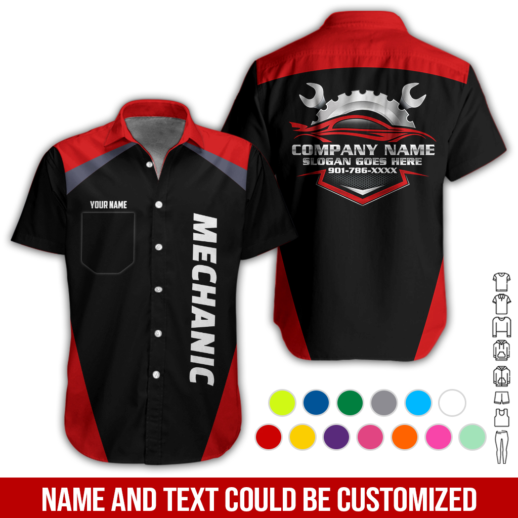 Custom Text Mechanic 3D Hoodie - photo 12