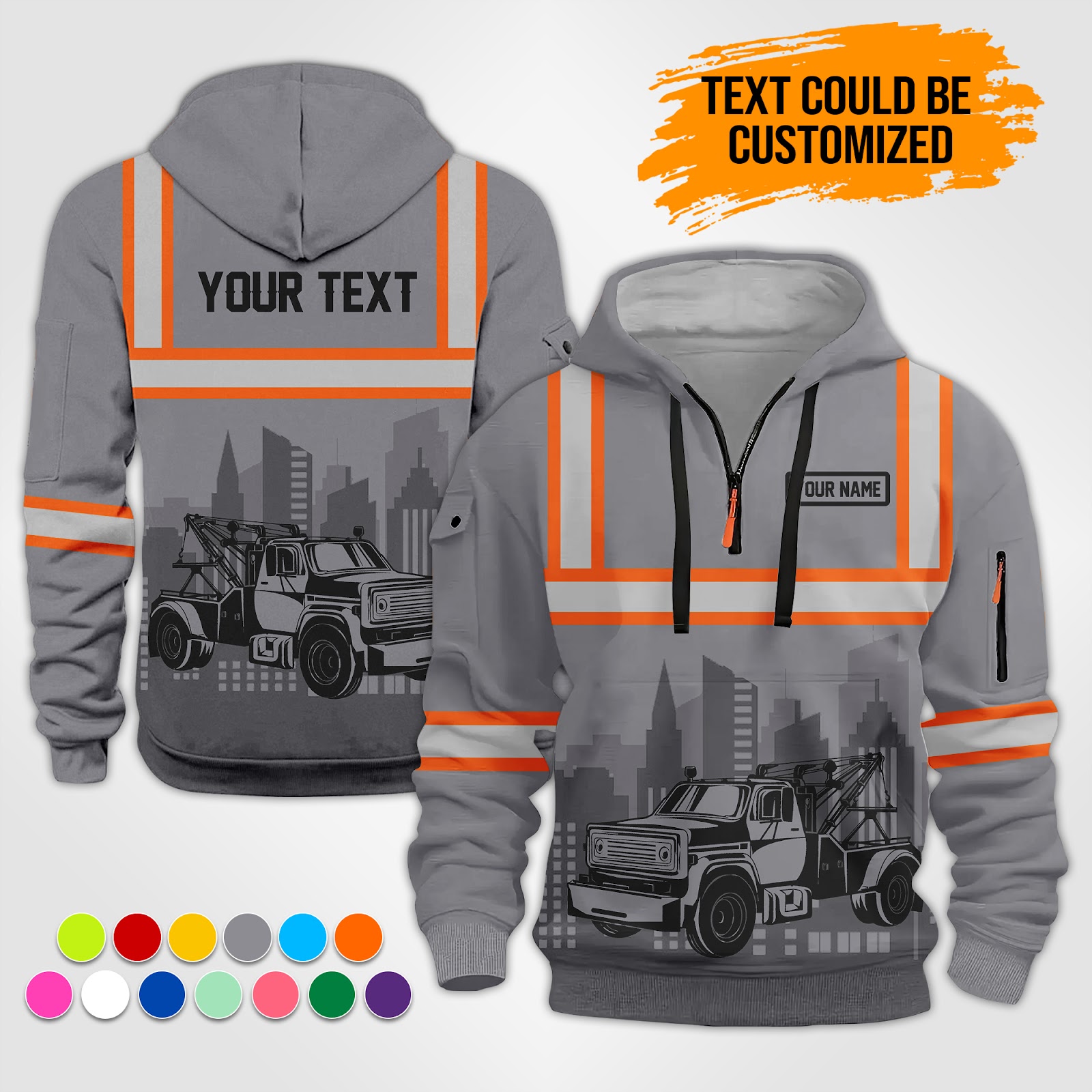 5870912-personalized-name-tow-truck-3d-all-over-printed-clothes-op517-4.jpg Custom Tow Truck 3D Hoodie - photo 4