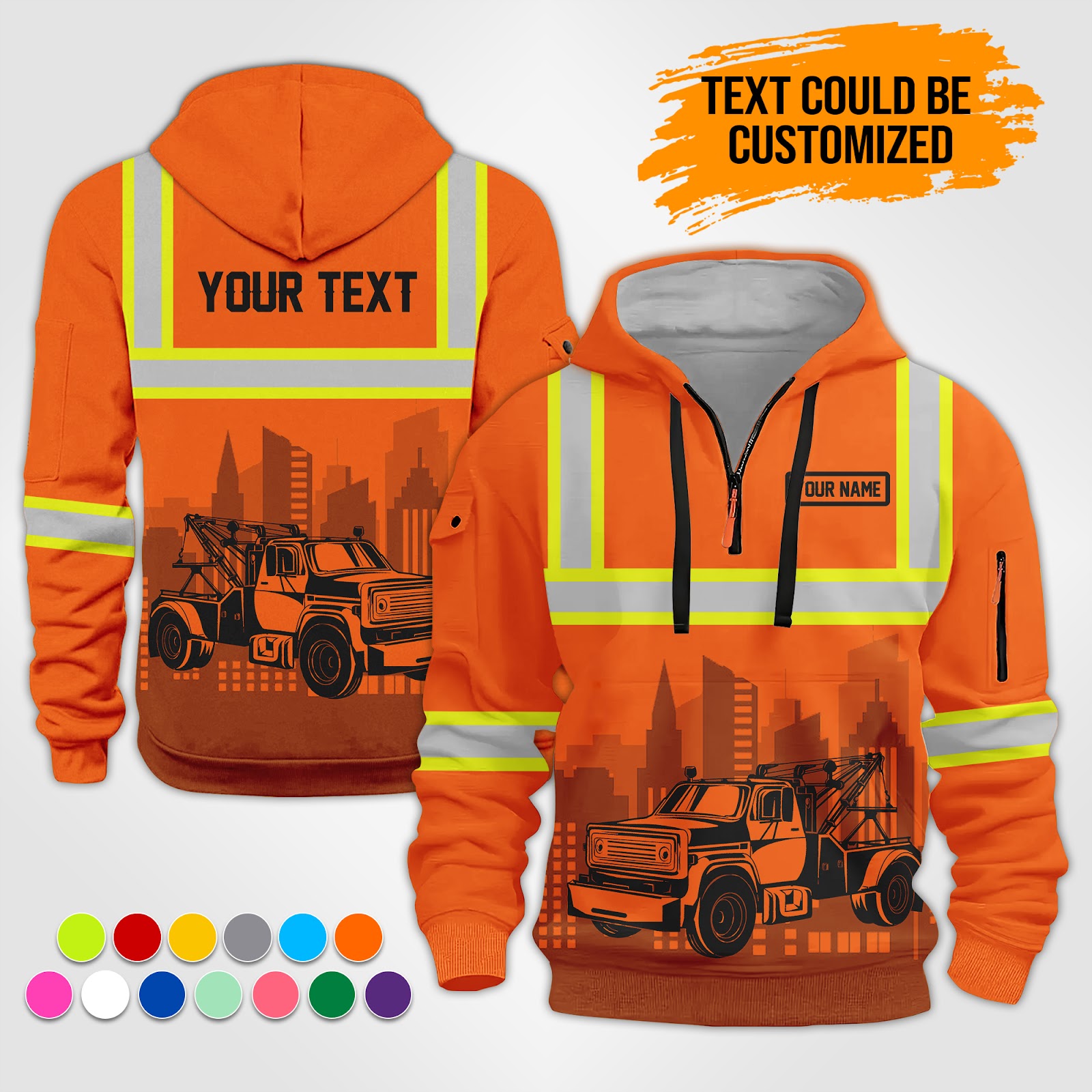 5870912-personalized-name-tow-truck-3d-all-over-printed-clothes-op517-6.jpg Custom Tow Truck 3D Hoodie - photo 6