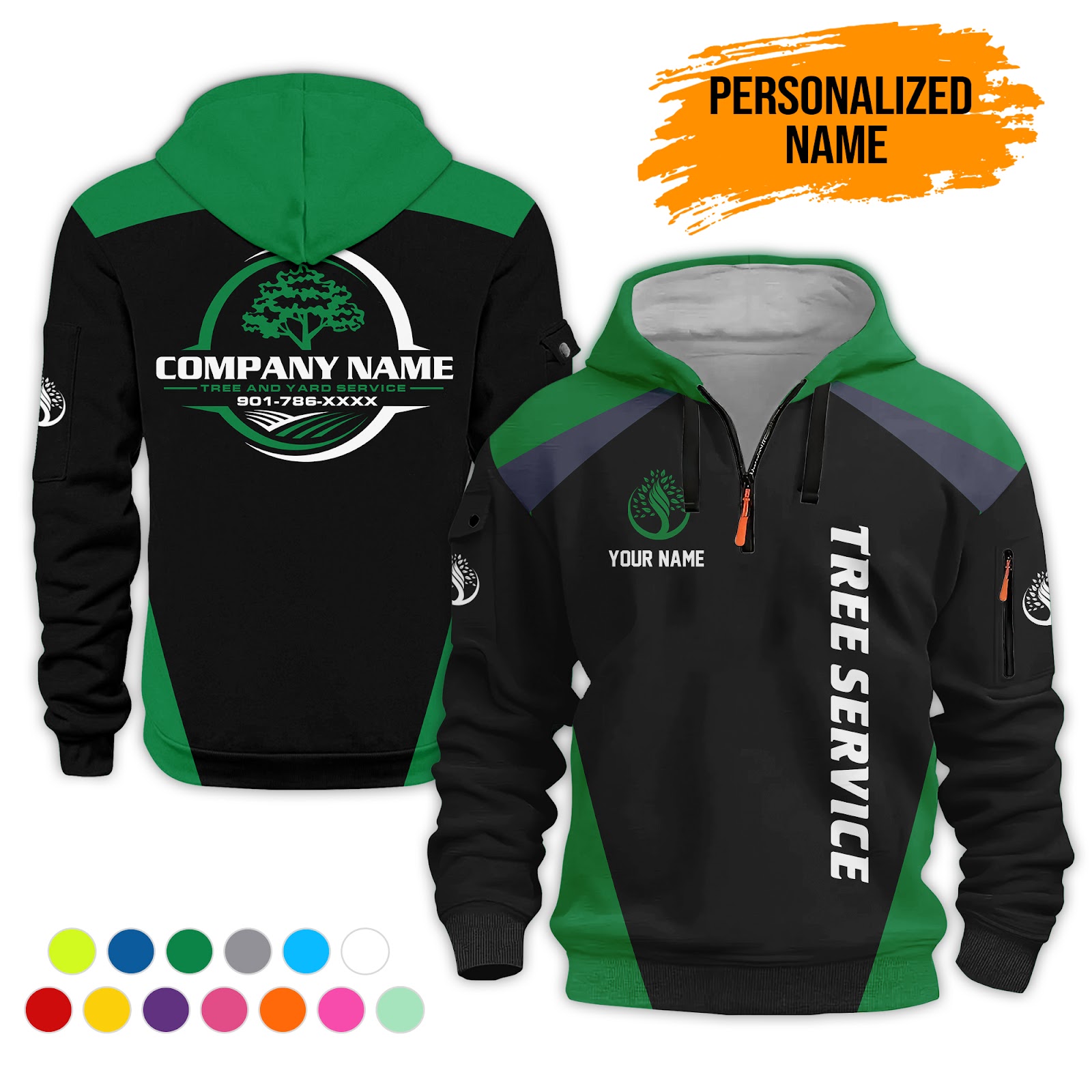 Custom Tree Service Hoodie with Logo & Colors - photo 12