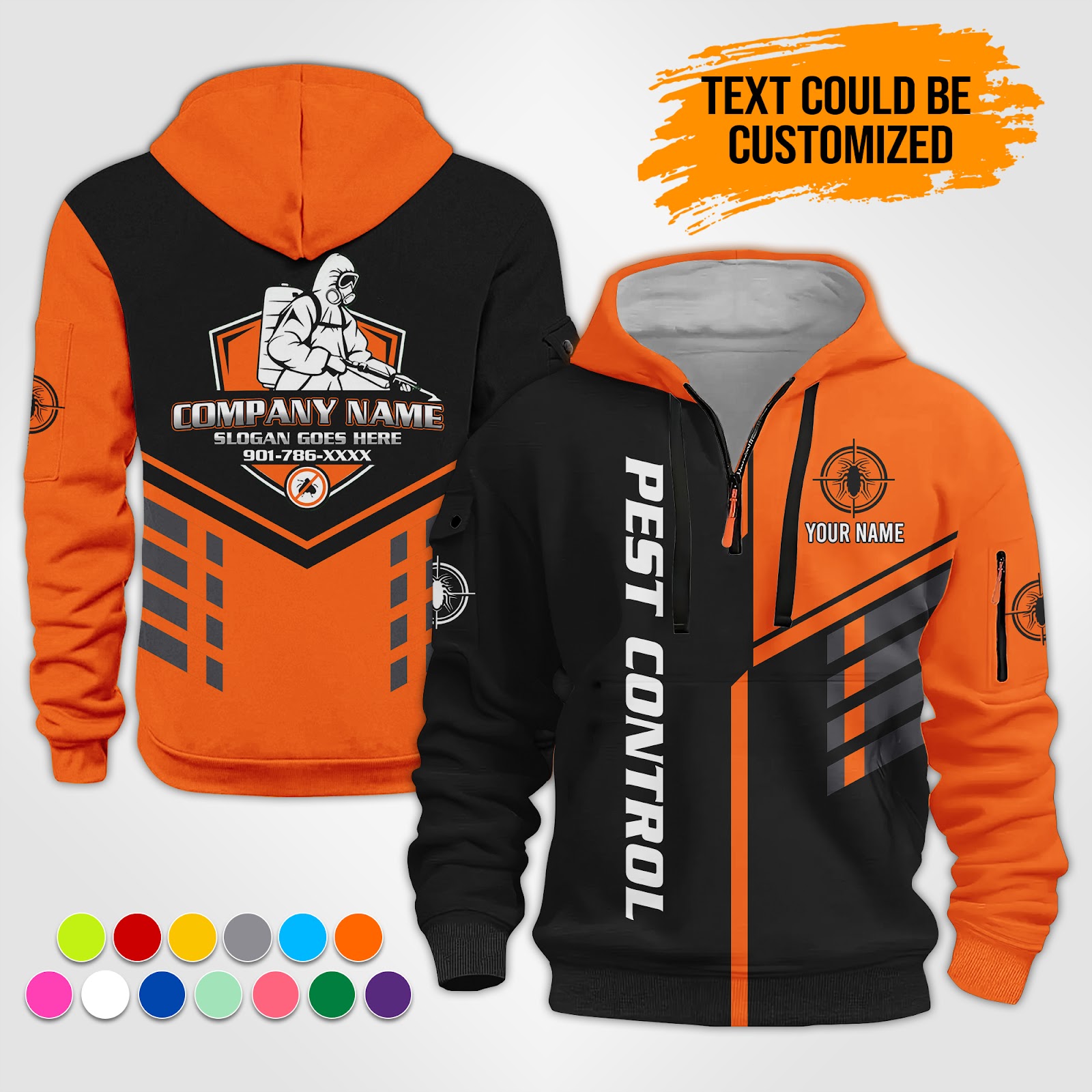 5872804-personalized-name-pest-control-service-best-uniform-3d-quarter-zip-hoodie-op520-6.jpg Custom Pest Control Service Best Uniform 3D - photo 6