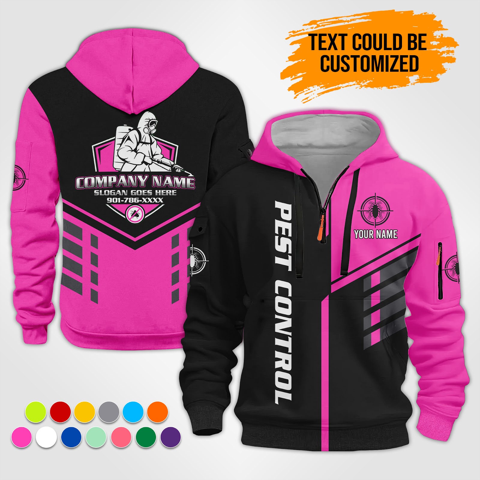 5872804-personalized-name-pest-control-service-best-uniform-3d-quarter-zip-hoodie-op520-7.jpg Custom Pest Control Service Best Uniform 3D - photo 7