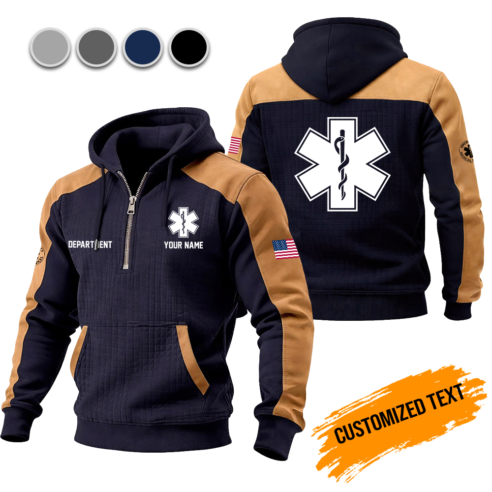 Custom EMS 3D Checkered Zipper Hoodie