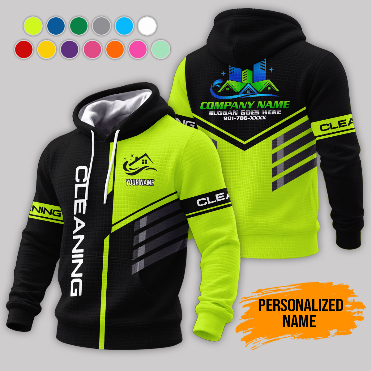 Custom Cleaning Service 3D Corn Kernels Jacket