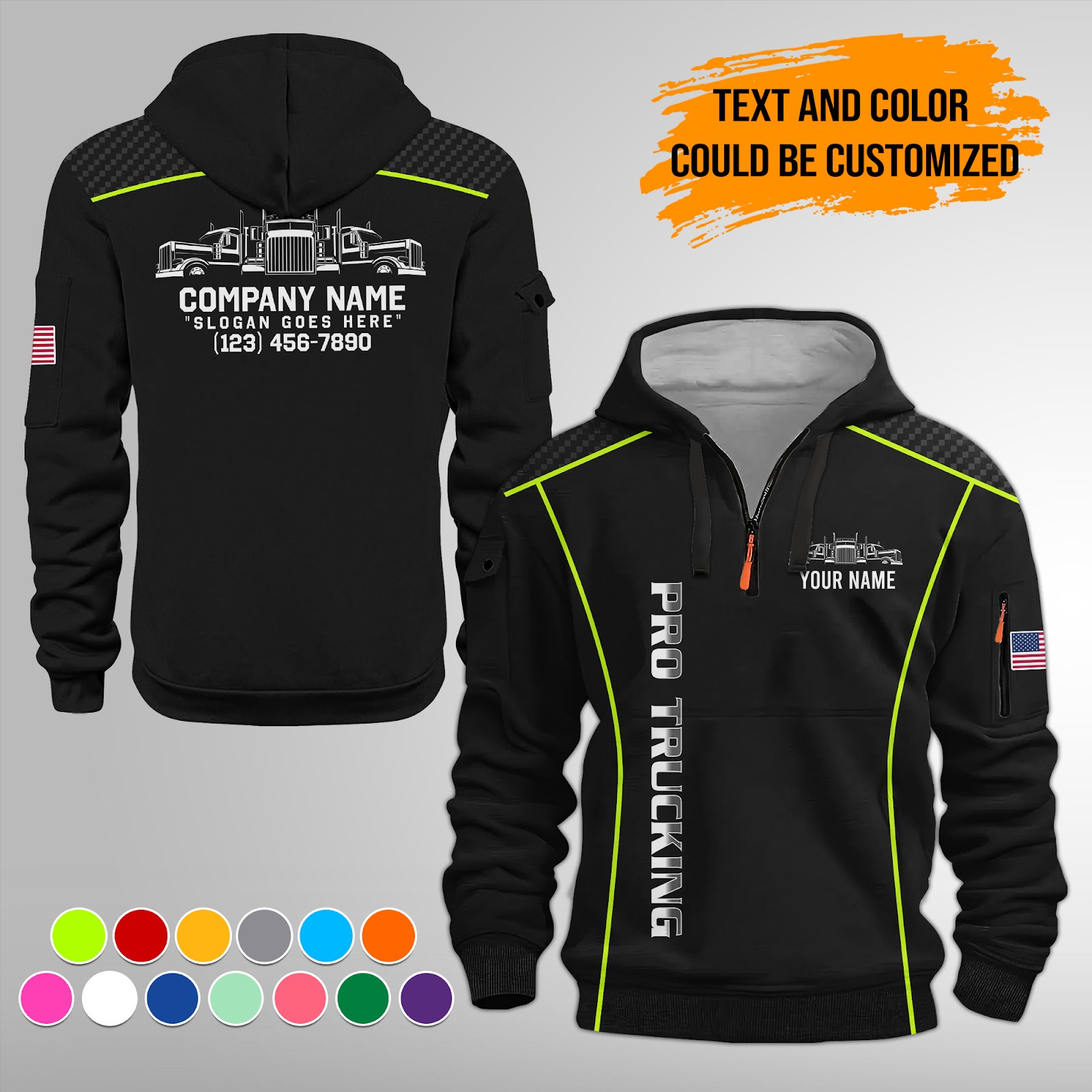 Custom Semi Truck Uniform Hoodie
