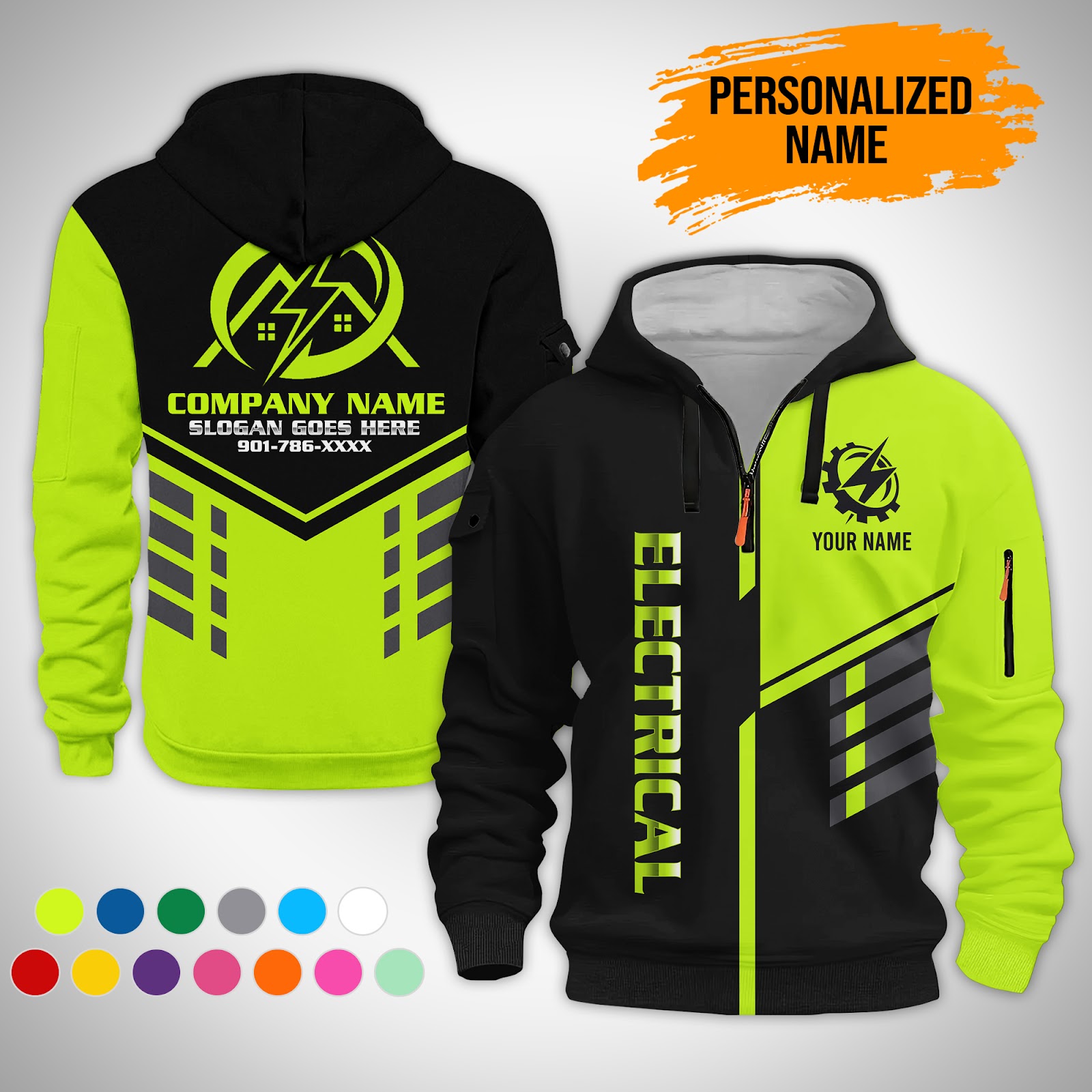 Custom Electrical 3D Hoodie