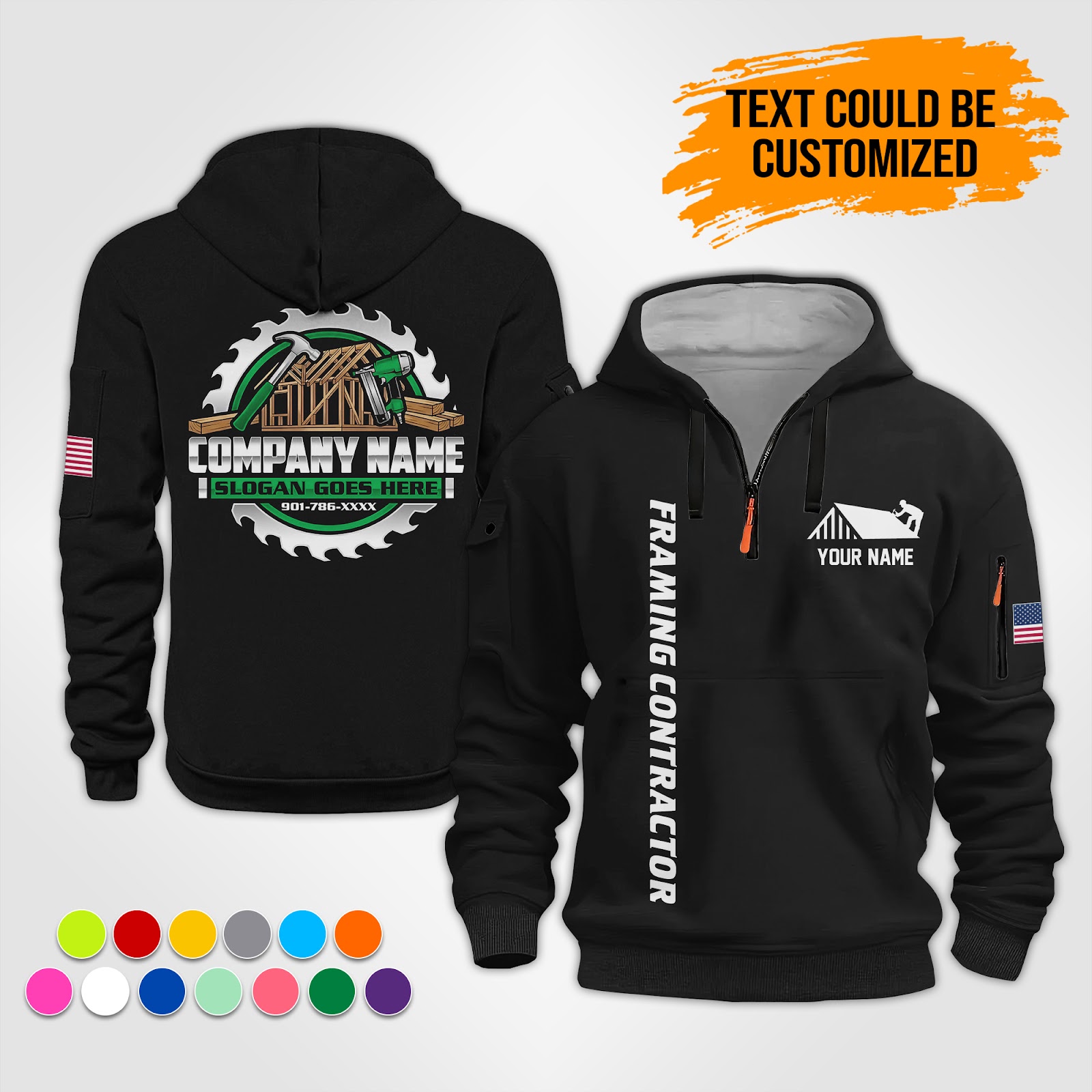 6034043-personalized-name-framing-contractor-best-uniform-2d-quarter-zip-hoodie-op799-12.jpg Custom Framing Contractor Best Uniform 2D Quarter - photo 12